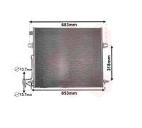 VAN WEZEL Condensatore Climatizzatore Per Mercedes-Benz M-Klasse W164 R-Klasse