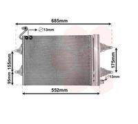 VAN WEZEL Condensatore Climatizzatore Per VW Polo 9N_ Fox 5Z1 5Z3 9A4 9A2 9N2