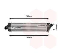 VAN WEZEL Intercooler Raffreddato ad Aria Alluminio per Ford Galaxy MAX 18004480