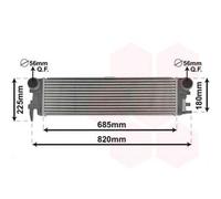 VAN WEZEL Intercooler Raffreddato ad Aria Alluminio per Mercedes-Benz Classe V