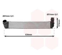 VAN WEZEL Intercooler Raffreddato ad Aria Alluminio per Renault Megane III Grand