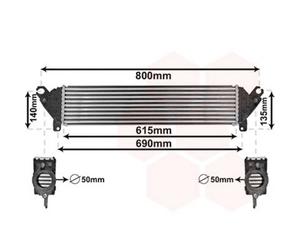 VAN WEZEL Ladeluftkühler Aria-Fredda Intercooler in Alluminio per Mazda CX-5 3 6