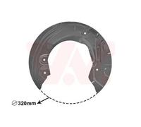 VAN WEZEL Lamiera Paraspruzzi Disco Anteriore Destro per BMW 1er E87 E81 0627372