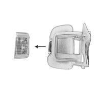 VAN WEZEL Luce Di Direzione Specchio Esterno Destro Bianca Per Fiat Ducato