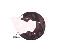 VAN WEZEL Parafango Disco Freno Posteriore Destro Per Audi A4 Avant 8K5 0327374