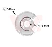 VAN WEZEL Paraspruzzi Disco Freno Posteriore Destro Per Mercedes Sprinter 3-T