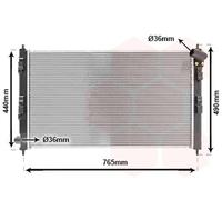 VAN WEZEL Radiatore Acqua Alette Saldato Per Mitsubishi Outlander II CW_W 2.0