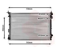 VAN WEZEL Radiatore Acqua Meccanico Gefügt per Renault Laguna I B56 _ 556_