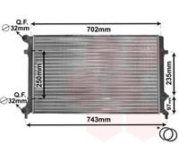 VAN WEZEL Radiatore Acqua Motore Meccanico Gefügt per VW Golf VI 5K1 1.4