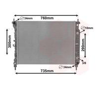 VAN WEZEL Radiatore Con Alette Saldate Per Chevrolet Captiva C100 C140 2.2