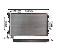 VAN WEZEL Radiatore Motore Acqua Saldato per VW Golf VII 5G1 1.2 TSI 1.6 Tdi