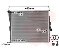 VAN WEZEL Radiatore Motore Saldato Per BMW X3 E83 2.0d