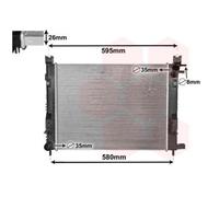 VAN WEZEL Radiatore Motore Saldato Per Dacia Sandero II JS_ 1.5 dCi