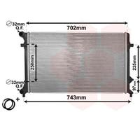 VAN WEZEL Radiatore Motore Saldato Per VW Golf V 1K1 1.4 16V