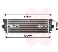 VAN WEZEL Scambiatore Di Calore Ad Aria Alluminio Per Mercedes-Benz Sprinter 3-T