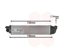 VAN WEZEL Scambiatore Di Calore Ad Aria Alluminio Per Renault Trafic III Bus