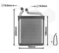 VAN WEZEL Scambiatore Di Calore Interno Per VW Golf VI Passat Variant 58006256