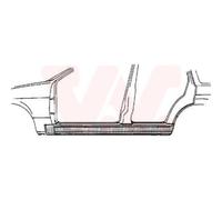 VAN WEZEL Sottoscocca Destro Compatibile Per Ford Mondeo III Turnier BWY B5Y B4Y