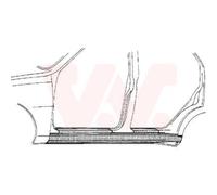 VAN WEZEL Sottoscocca Sinistra Adatta Per VW Passat Variant 3A5 35I 3A2