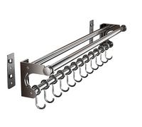 VaNaeni Hanging Wall Mount Knife Wall Mount, Hanging Pot Rack, Space Saving Utensili da cucina Rack con gancio, Kitchen Storage Rack per utensili Spatola Cucchiaio, Spice Glass Organizer