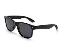 VANANA Occhiali da sole classici retrò vintage con montatura quadrata nera per uomo donna pesca all'aperto guida arrampicata unisex, Montatura Polarizzata Nero Lucido - Lenti grigie, Pack of 1 Pair