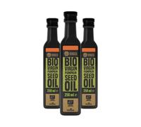 VanaVita Olio di Semi di Zucca BIO - Alta Qualità, Vergine, Estratto a Freddo, Ricco di Omega 3, Omega 6, Vitamine e Minerali, Ideale per Condire Piatti Freddi (250 ml (3er pack))