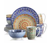 vancasso 16/32/48-PCS piatto Ceremic Set di stoviglie in porcellana Mandala bohémien fantasia con piatto da pranzo, piatto da Dessert, ciotola, tazza