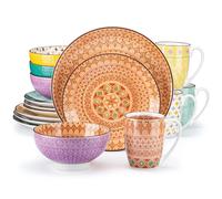 vancasso 16/32 pezzi 4 colori 4-Design Set di stoviglie in porcellana Set di piatti con piatto da pranzo 4 pezzi, piatto da Dessert, ciotola, Set di tazze