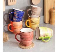 Vancasso ALBERO Set di tazze da caffè Vintage da 6/12 pezzi in Shabby Chic Design Milk Mug Service per 6 persone 6PCS