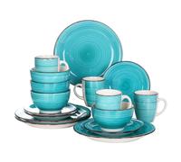 Vancasso Bella-T Set di stoviglie in porcellana da 16/32/48 pezzi Set di piatti in ceramica Vintage con piatto da pranzo, piatto da Dessert, ciotola, Set di tazze