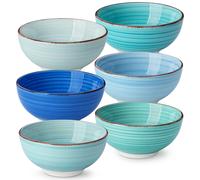 vancasso Bonita 6 pezzi 380ML/820ML porcellana Vintage zuppa di ceramica dipinta a mano/miscelazione/frutta/Noodle/Ramen Set di ciotole da portata grandi Blue color