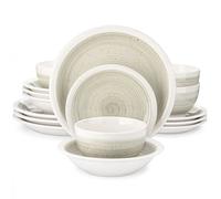 VANCASSO ORI Set di stoviglie in gres da 16/32 pezzi con cena/piatto da Dessert ciotola per cereali/Pasta per 4/8 persone 4 colori opzionali