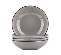 vancasso Serie Navia, Set di Piatti Fondi in Grès Porcellanato 4 unità Collezione Natura- 20 cm