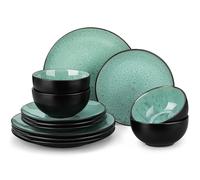 Vancasso Set di stoviglie in ceramica da 12 pezzi Set di piatti in gres con 4 pezzi Piatto piano/dessert/Servizio ciotola di cereali per 4 persone