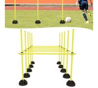 VANCHEMO Agility - Set di barre per allenamento condizionale, con 15 aste, 10 piedi e 10 clip, colore: Giallo