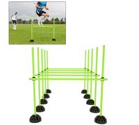 VANCHEMO Agility - Set di barre per allenamento condizionale, con 15 aste, 10 piedi e 10 clip, colore: verde