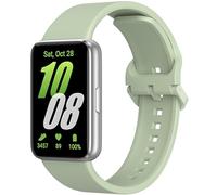 Vancle Cinturino per Samsung Galaxy Fit 3 per donne uomini cinturini in silicone TPU morbido cinturino di ricambio impermeabile sportivo per Samsung Galaxy Fit 3 SM-R390, Grigio verde