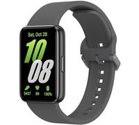 Vancle Cinturino per Samsung Galaxy Fit 3 per donne uomini cinturini in silicone TPU morbido cinturino di ricambio impermeabile sportivo per Samsung Galaxy Fit 3 SM-R390, grigio