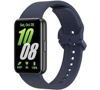 Vancle Cinturino per Samsung Galaxy Fit 3 per donne uomini cinturini in silicone TPU morbido cinturino di ricambio impermeabile sportivo per Samsung Galaxy Fit 3 SM-R390, Blu navy