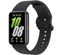 Vancle Cinturino per Samsung Galaxy Fit 3 per donne uomini cinturini in silicone TPU morbido cinturino di ricambio impermeabile sportivo per Samsung Galaxy Fit 3 SM-R390, Nero