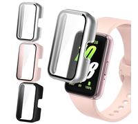 Vancle Custodia per Samsung Galaxy Fit 3, 3 pezzi, copertura completa, pellicola protettiva in policarbonato rigido, per Samsung Galaxy Fit 3 (argento/rosa/nero)