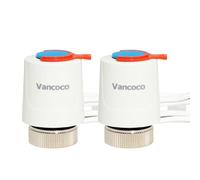 VANCOCO 2 pezzi, attuatore per riscaldamento a pavimento, 230 V, M30 x 1,5 NC, chiuso senza corrente, motore di regolazione termico per riscaldamento a pavimento e distributore di circuiti di