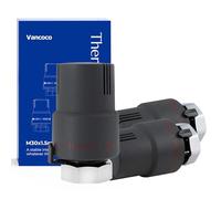 VANCOCO 3 Pezzi M30×1,5 mm Testa Termostatica per Termosifoni, Valvola Termostatica Radiatore, Antracite, con Sensore Liquido e Funzione Antigelo