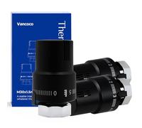 VANCOCO 3 Pezzi M30×1,5 mm Testa Termostatica per Termosifoni, Valvola Termostatica Radiatore, Nero, con Sensore Liquido e Funzione Antigelo