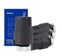 VANCOCO 4 Pezzi M30×1,5 mm Testa Termostatica per Termosifoni, Valvola Termostatica Radiatore, Antracite, con Sensore Liquido e Funzione Antigelo
