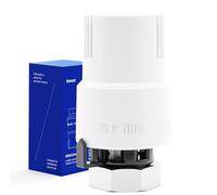 VANCOCO M30×1,5 mm Testa Termostatica per Termosifoni, Valvola Termostatica Radiatore, Bianco Brillante, con Sensore Liquido e Funzione Antigelo