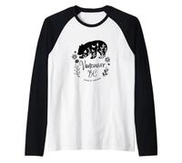 Vancouver BC Bear & Flowers Nature At Your Door Design Maglia con Maniche Raglan
