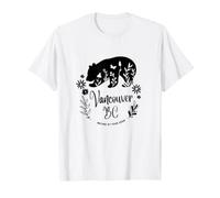 Vancouver BC Bear & Flowers Nature At Your Door Design Maglietta