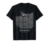 Vancouver BC Mappa Città Strade Maglietta