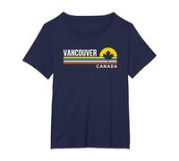 Vancouver Canada Souvenirs Maglietta, Donna Plus-Size, Navy, 1X